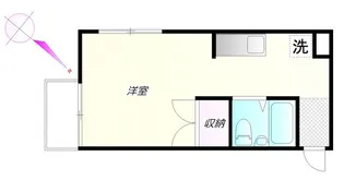 コーポかすが【1階】の間取り