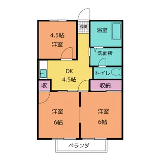 3DKの間取り画像