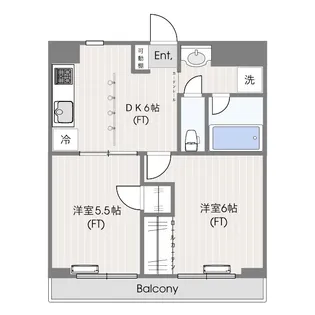メープル中原【2階】の間取り