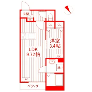 旭ヶ丘KOホームズ【1階】の間取り