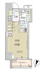 東京都港区赤坂3【マンション】の間取り