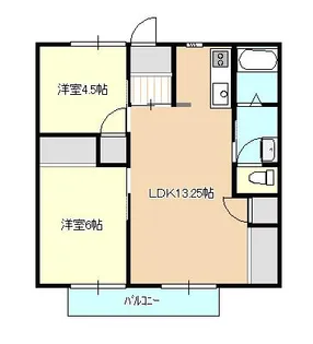 ハウス881 B棟【2階】の間取り