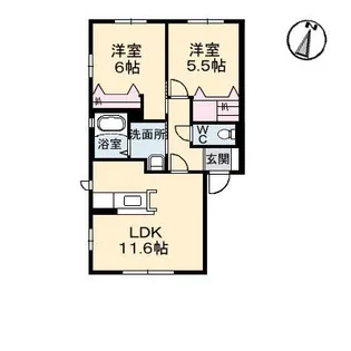 グランマストみどり坂 A棟【1階】の間取り