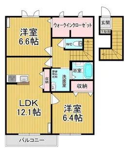 ドルチェコートC【2階】の間取り