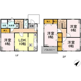 東京都東久留米市滝山7【一戸建】の間取り