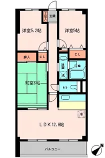 東京都板橋区西台2【マンション】の間取り