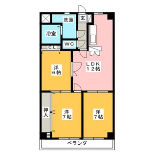 ルールマラン【3階】の間取り