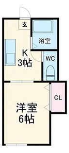 コーポサテライト【1階】の間取り