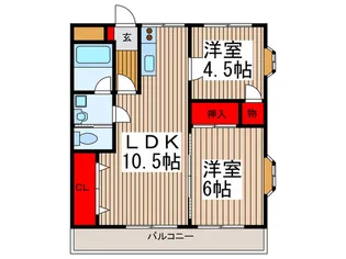 サンブライト【3階】の間取り