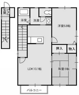 グランコート久万ノ台 I棟【2階】の間取り