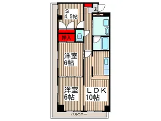 リレント入間【1階】の間取り
