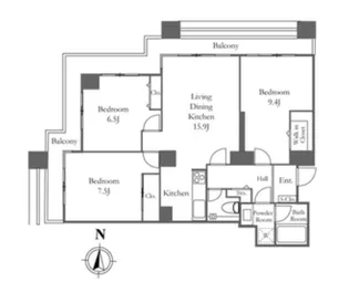 リバーシティ21イーストタワーズ 10棟【34階】の間取り
