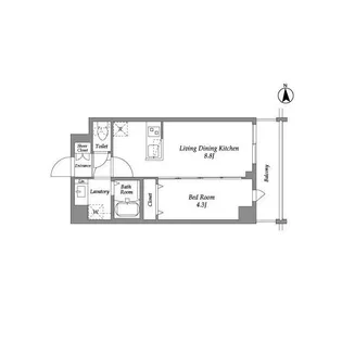 ザ・グラヴィティ新宿【4階】の間取り