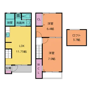 愛知県一宮市大赤見字下河原【一戸建】の間取り