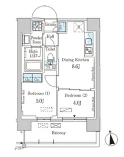 パークアクシス柏【6階】の間取り