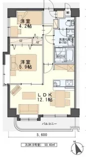 パルテノン新田【4階】の間取り