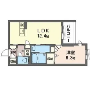 グランヴェール登戸【1階】の間取り