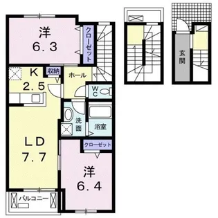 グランデュールI【3階】の間取り