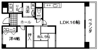 プリムローズ岸和田【4階】の間取り