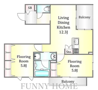 アントレイド【2階】の間取り