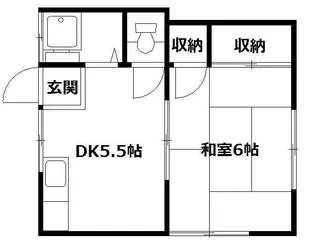 景山コーポ【1階】の間取り