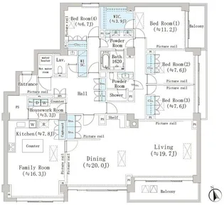 マリックス島津山【2階】の間取り