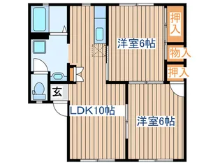 クレセールタウンA【1階】の間取り