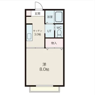 タウンコートA棟【1階】の間取り