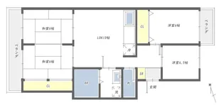 プレリュード東那珂【3階】の間取り