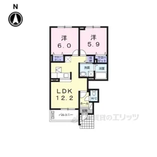 サニーヴィラ【1階】の間取り