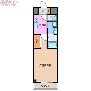 M’sII【3階】の間取り