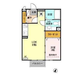 ヴィスナー【2階】の間取り