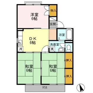 セジュールそれいゆ A棟【1階】の間取り