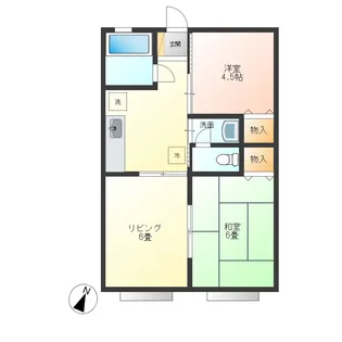 ハイツ坂本【1階】の間取り