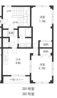 カネマツハイツ【3階】の間取り