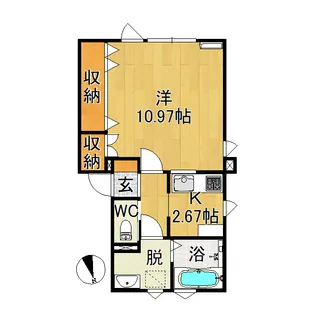 メゾン Y・K2【1階】の間取り