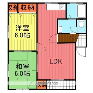 明生ハイツ純【1階】の間取り