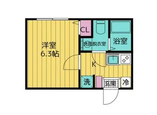 ベル・セゾン生田【1階】の間取り