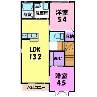 フォセット ミディ【2階】の間取り