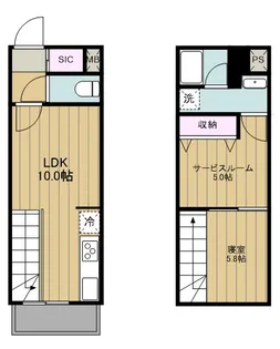 Prier Sanno (プリエサンノウ)【2階】の間取り