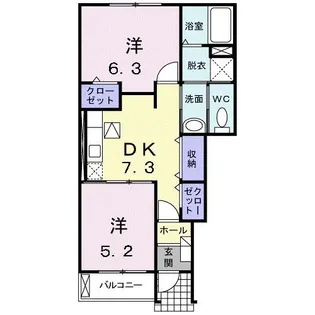 メゾン・ジェルメII【1階】の間取り