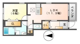 エレガンテ・フィオーレ【1階】の間取り