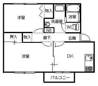 グランシャリオトビタ【1階】の間取り
