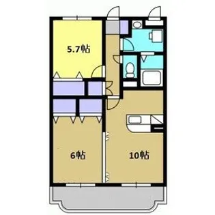 ミレニアムマンション【2階】の間取り