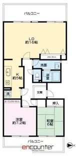 光が丘パークタウン いちょう通り東8号棟【2階】の間取り