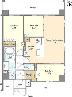 サムティレジデンス藤が丘【2階】の間取り