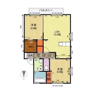 リバーサイドスワ【2階】の間取り