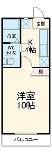 フラットエスB【2階】の間取り