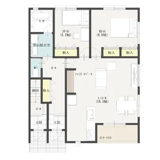 アルファークレスト【1階】の間取り