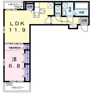 メゾン サンリット【1階】の間取り
